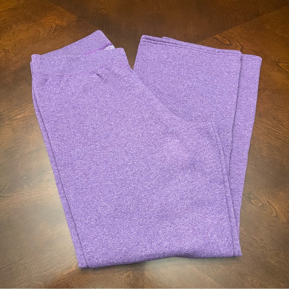 Hanes L Purple Wide Leg Sweatpants
